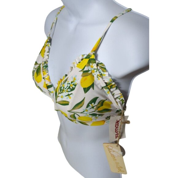 Cabana del Sol Womens Bikini Top ONLY Sz L Lemons - Picture 2 of 7